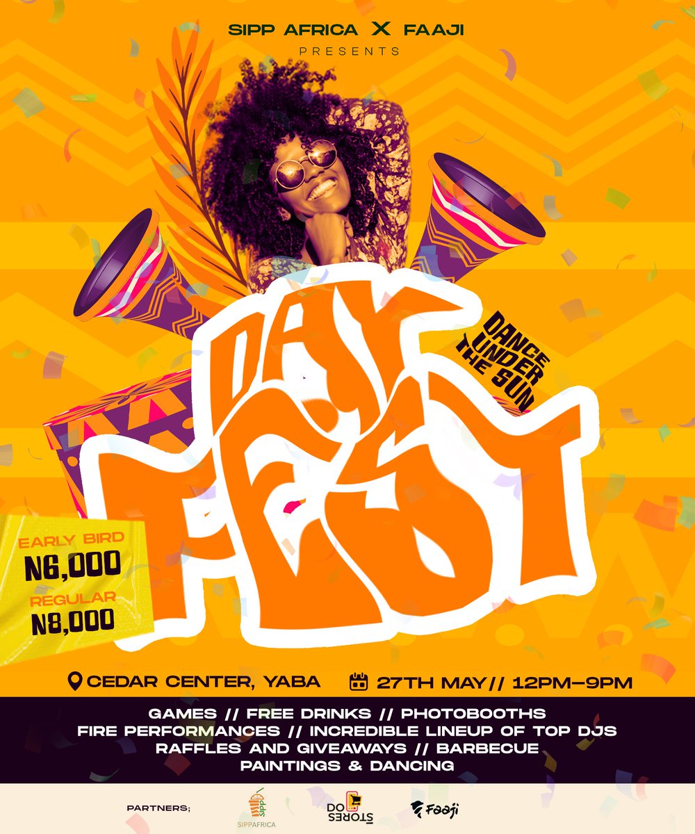 TheFaajiApp's tweet photo. 🎉 Get ready to rock, dance, and party like there's no tomorrow! Dayfest is here, bringing you epic vibes and memories that will last a lifetime. Grab your squad, let loose, and let the good times roll! 🤘🔥 #Faaji #Dayfest #GoodVibesOnly https://t.co/UaPUIOtd7s