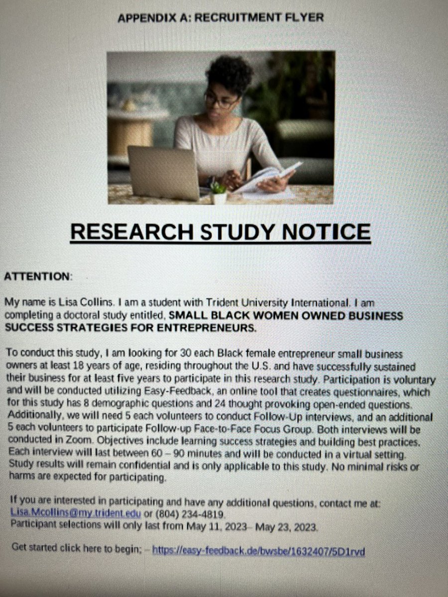 hui_wu's tweet photo. Need help from black, woman entrepreneurs who have been in business at least 5 years to help with research for my colleague. Please take short survey: https://t.co/1F6tfCsbAV https://t.co/vmD2Uvdm0r