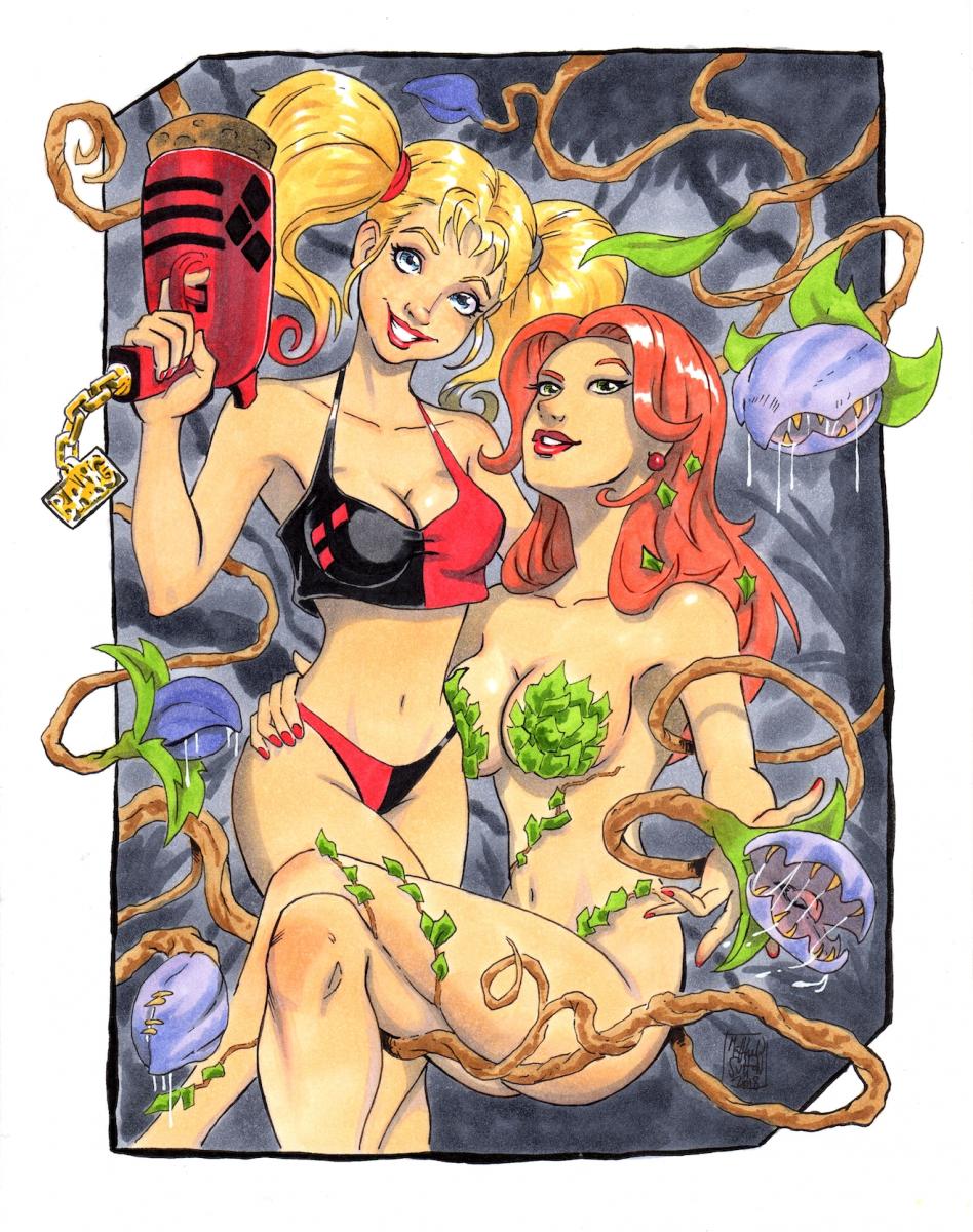 @ivylovesharley here a nice drawing of Harley and Poison ivy I hope you like it