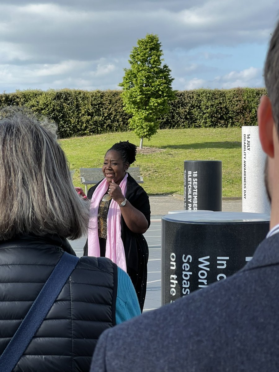 A moving event to commemorate #GeorgeFloyd’s death at <a href="/TheRoseMK/">Milton Keynes Rose Trust</a>. Well done <a href="/NanaAmaOguntola/">Nana Oforiatta Oguntola</a> for organising. #ICantBreath #NeverAgain #DiversityEquityInclusion