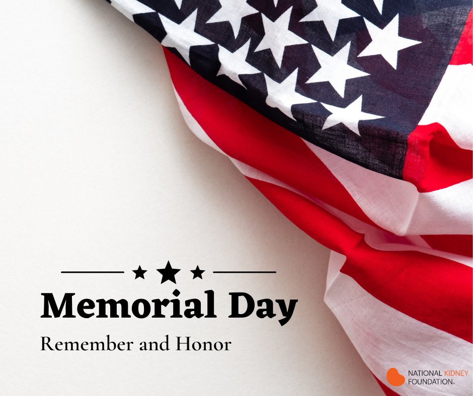 NKF_UPNY's tweet photo. The National Kidney Foundation serving Upstate and Western New York would like to remember the service of many and honor of all. Thank you. #MemorialDay2023 https://t.co/VyyrqGpqNG