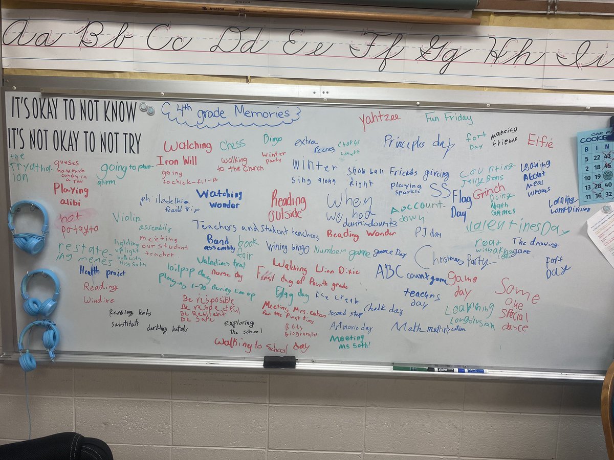 "M"emory Day- Students added their favorite 4th grade memories to the board today- Wow! Room 401 had so much fun this year!! 💕<a href="/Mr_Jon_Winkle/">Jonathan Winkle</a> <a href="/OakPark_NPSD/">Oak Park Elementary School</a>
