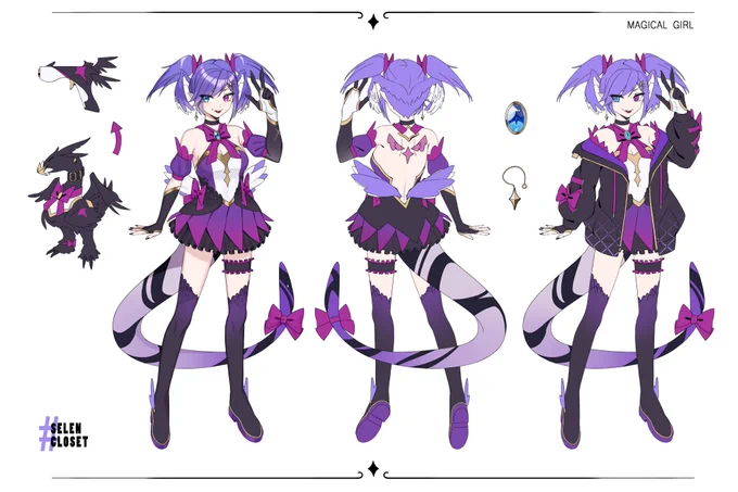 Magical girl Selen is here to shoot down all the evil from this world or something like this  #SelenCloset #Artsuki