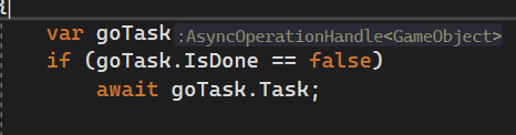 ImaginationOver's tweet photo. So Addressables.InstantiateAsync can return an already instantiated object, so if you yield return/await it to setup stuff before Awake/Start, you will miss it... always check the isDone property on those scenarios!
#madewithunity #Addressables #gamedev #indiedev https://t.co/VZ3fH9f0cU