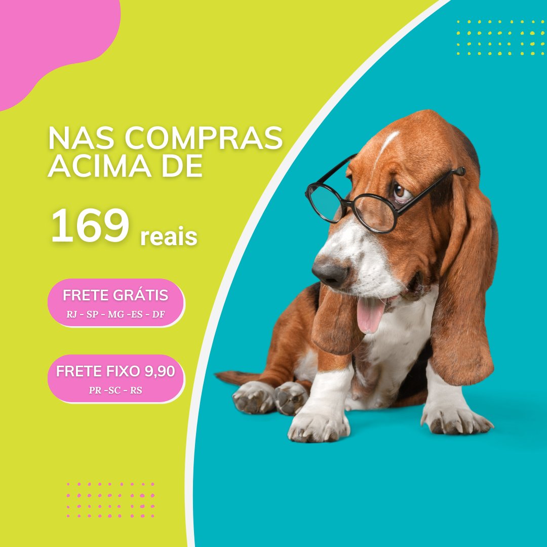 🐶💻 Amantes de pets, atenção! Novidade incrível da DIGGY DOGGY: compras acima de R$169 têm FRETE GRÁTIS para Sudeste e DF, e só R$9,90 para o Sul! Aproveitem essa oportunidade! 🎉🛍️ #DIGGYDOGGY #FreteGrátis #PetLovers  #CarrinhoCheio