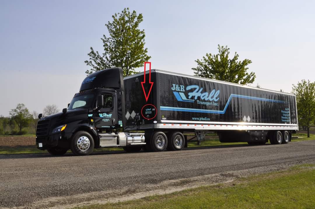 Please be on the lookout for a 53' black 2023 Hyundai Trailer last seen in Calgary, AB on Saturday, May 20th. 
Trailer number: DT544  License Plate: X7423N. If you happen to spot the missing trailer, please contact our Head Office at 519-632-7429. 
#Calgary #Alberta #Missing