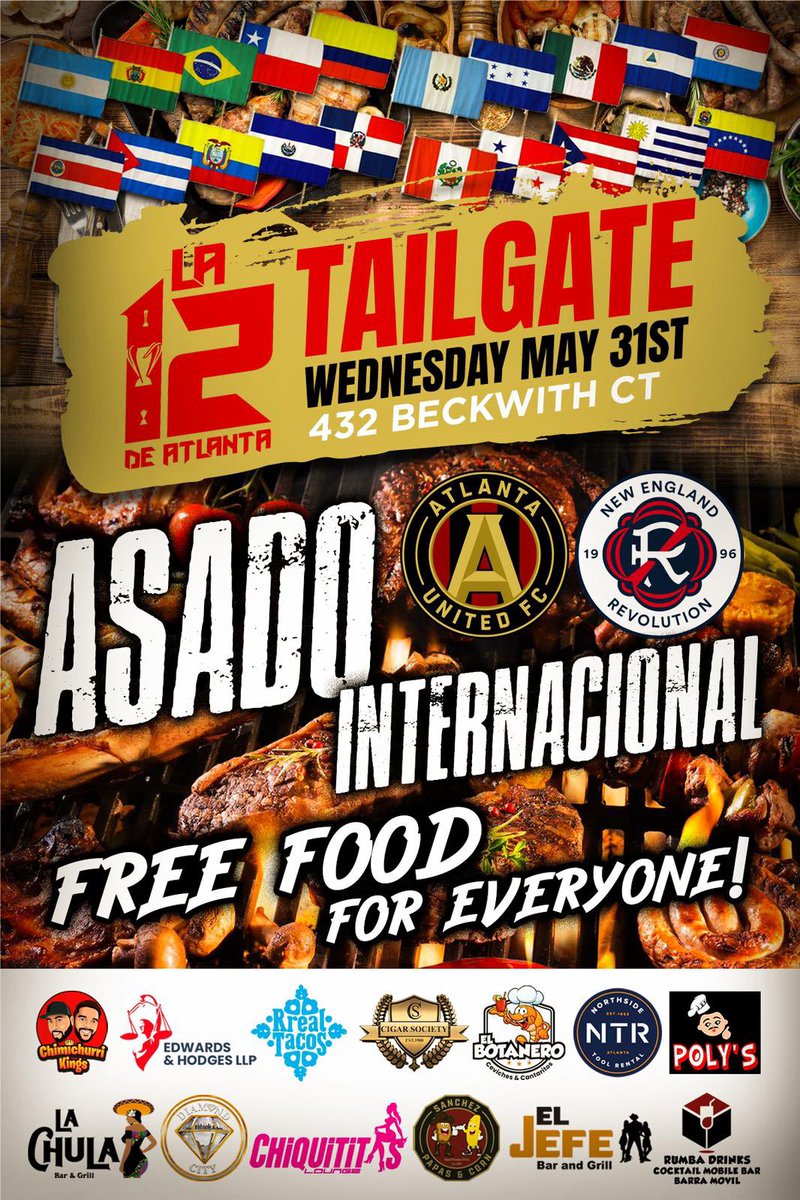 la12deatl's tweet photo. One more international Wednesday!!!

Come and join a Cookout with us May 31st!!

Everyone is welcome to bring any food to share with all members!!

#la12deAtlanta https://t.co/HBN6TErDTL