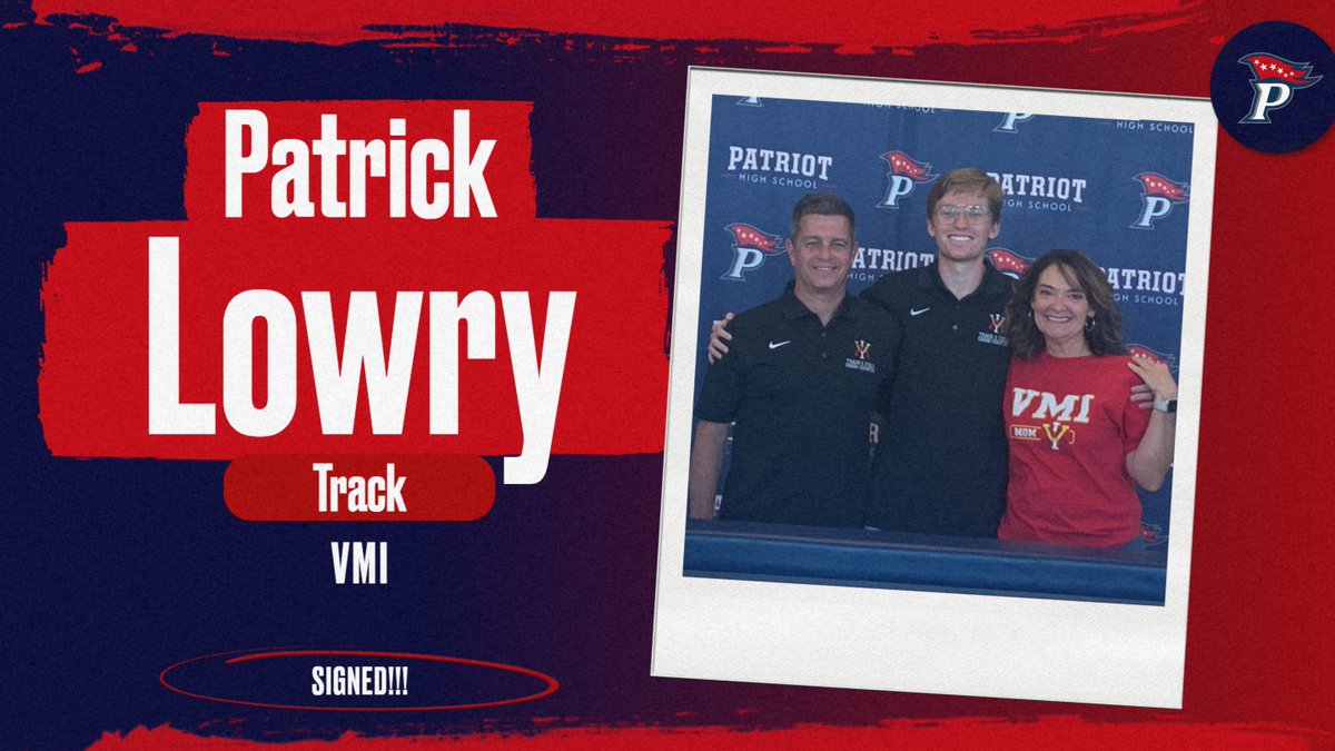 Congrats to Patrick Lowry for signing to run track at VMI!  <a href="/PatriotXCTF/">PatriotPioneersXC/T&F</a>
