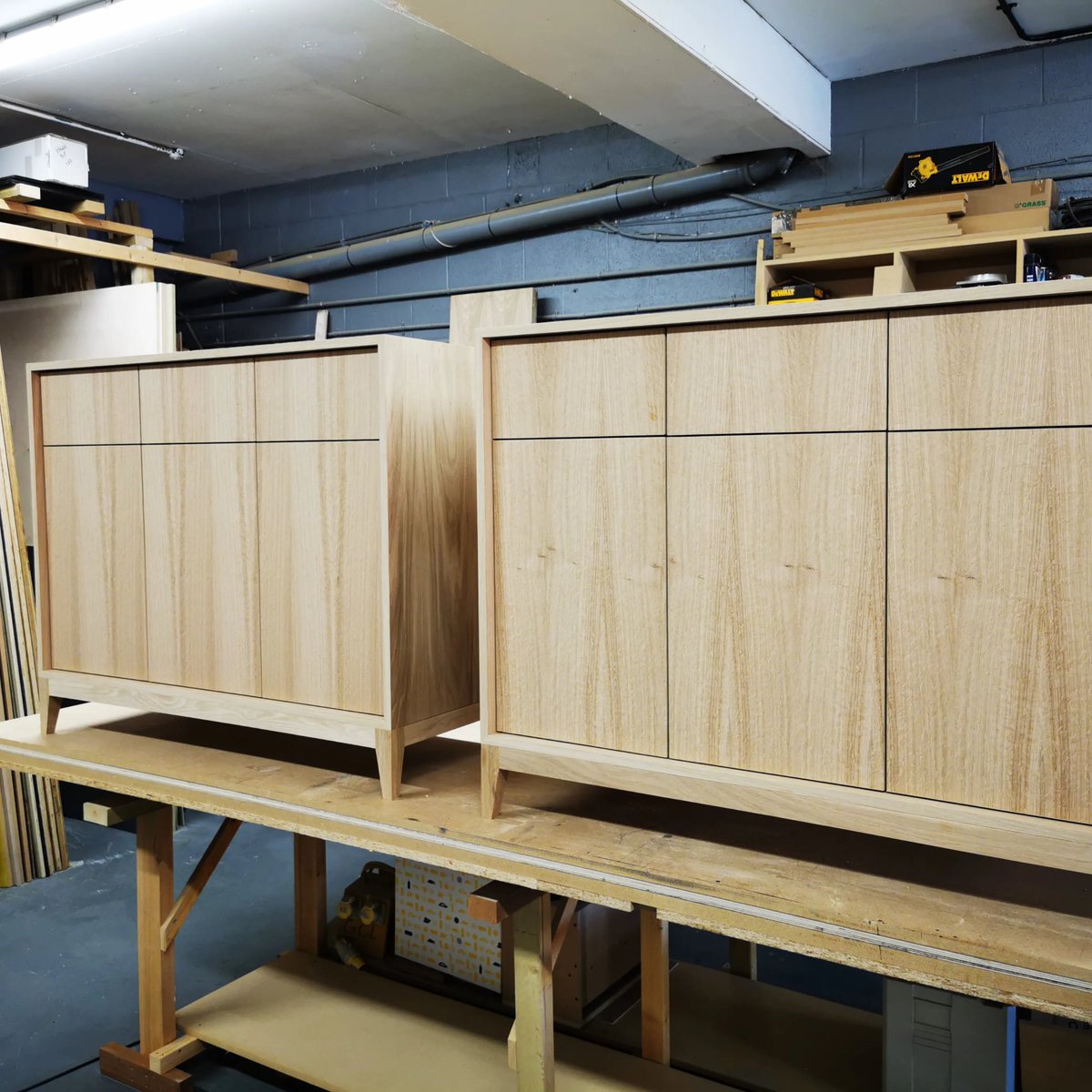 Oak veneered mdf units recently made #Retail #joinery #fitout