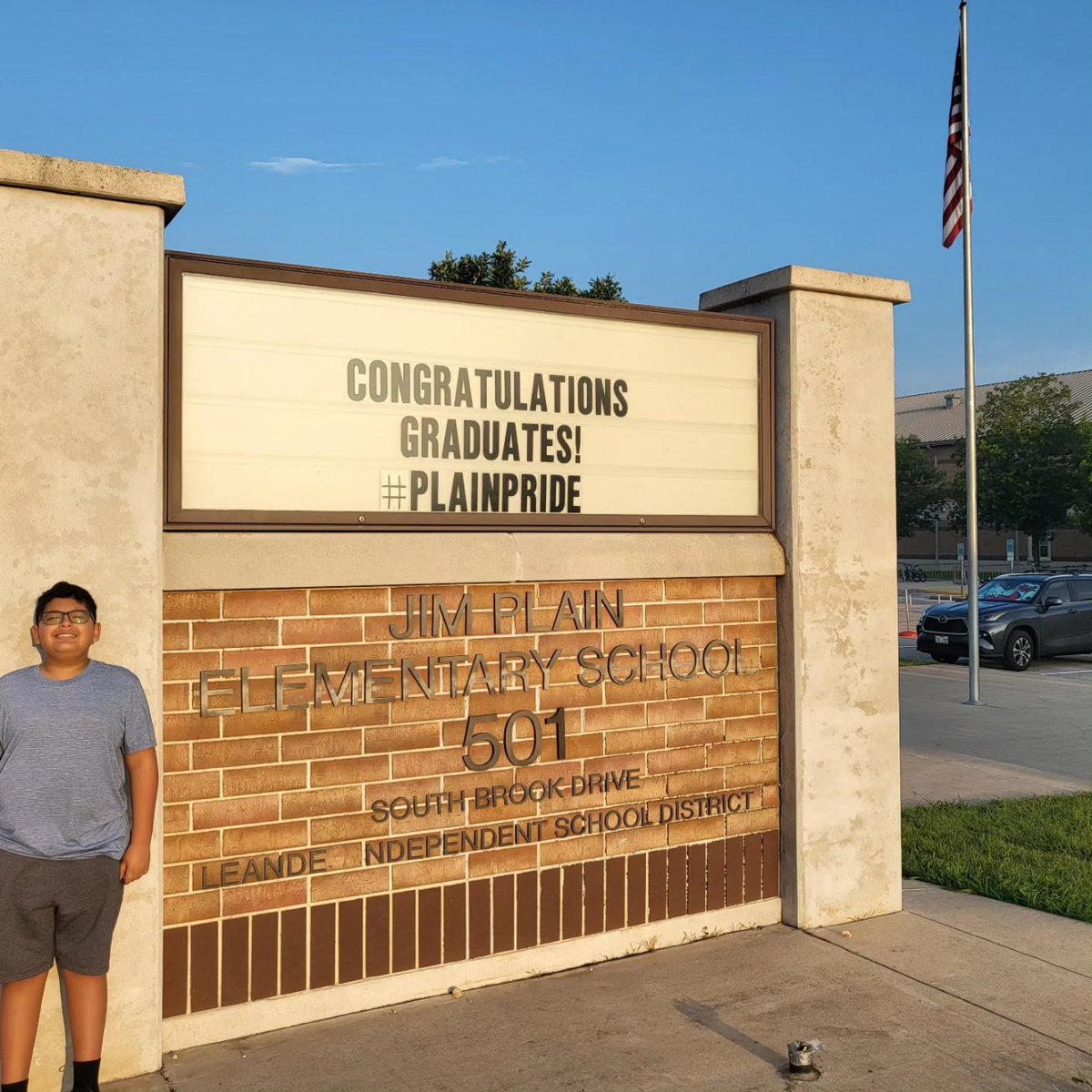 EriCruzLISD's tweet photo. 5th Grade Graduation hit a bit differently this year. 🥹🥳🙌  I'm a Proud Principal and a Proud Mama! Take care of my boy, @KollerTX . He is @DanielsonMiddle bound!  #1LISD #PlainPride #BearDownGoKats #GrowingGrizzlies https://t.co/il3nqSrZVr