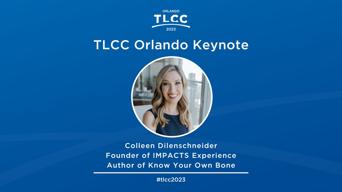We are thrilled to announce Colleen Dilenschneider of IMPACTS Experience as our keynote speaker at TLCC Orlando in August. @cdilly will talk on trends in perceptions of #artsandculture organizations. #tlcc2023 early bird rate ends May 31. Find out more>> bit.ly/42blDRv