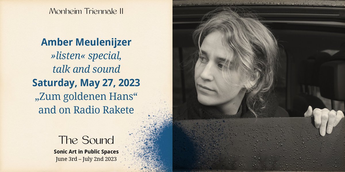 Nine days to go until the opening of The Sound - Sonic Art in Public Spaces. And beforehand, Amber Meulenijzer talks to the curatorial team Frank Schulte and Kathrin Jentjens as well as Artist in Residence Achim Tang - May 27 at 8 pm on Radio Rakete sojus7.de/radio.