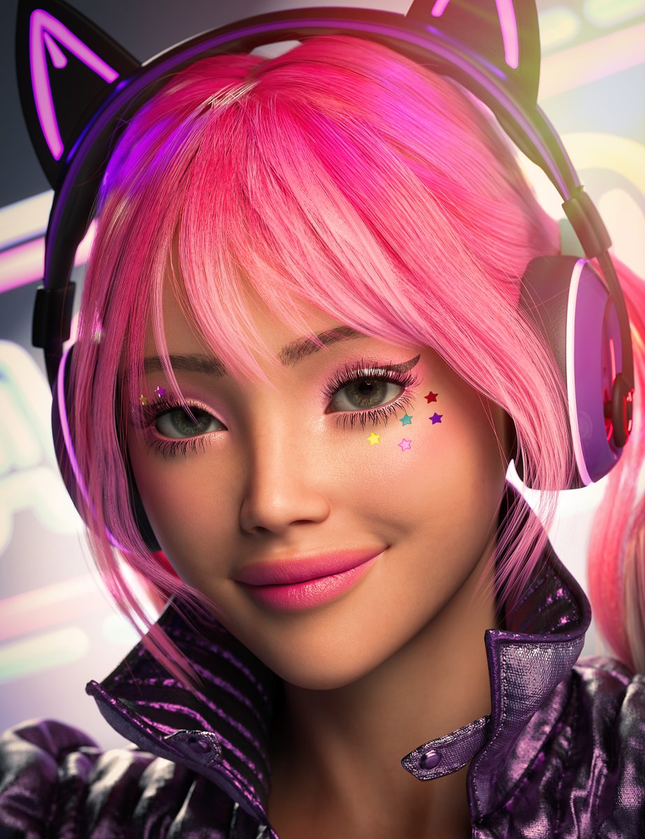 daz3d's tweet photo. Ally 9 HD is here with adorable, cyber inspired details! Her quirky outfits and cute rodent friends make anything possible in these two fun bundles. Check them out! 💓 https://t.co/wn1YFSC7SB https://t.co/hI5tZWQwLl