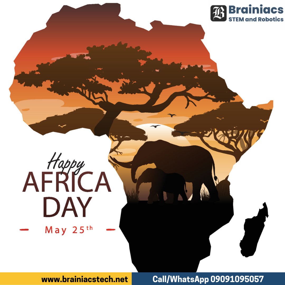 Happy Africa Day!

Today we celebrate Africa's rich heritage, diversity and culture.

We salute all Africans doing exploits in STEM.

brainiacstech.net

#stemeducation #youngdevelopers #younginnovators #africaday #May25 #education