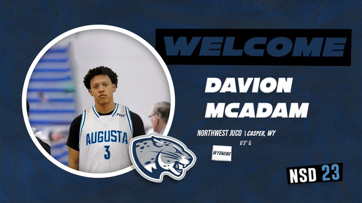 AugMBB's tweet photo. 𝐖𝐞𝐥𝐜𝐨𝐦𝐞 𝐭𝐨 𝐀𝐮𝐠𝐮𝐬𝐭𝐚 𝐃𝐚𝐯𝐢𝐨𝐧 𝐌𝐜𝐀𝐝𝐚𝐦!

The JUCO transfer from Northwest College was the 12th highest scorer in the nation at the NJCAA D1 level in the 2022–23 season, averaging 21.9 PPG and 5.8 RPG and earning All-Region honors. https://t.co/LzmCEMLh0z