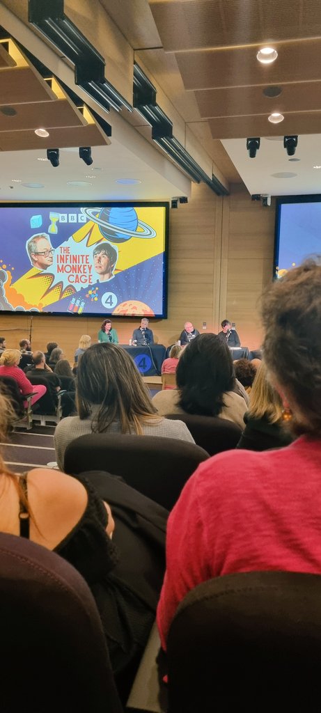 JudithKerem's tweet photo. Loved going the the recording of @themonkeycage this evening at the amazing @TheCrick @BBCRadio4 real quality time with my almost #teen #geeking together over a shared love of #allthingsscience #keeplearning @ProfBrianCox https://t.co/M3z9MfFBB9