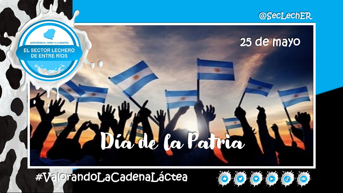 ¡Feliz día de la Patria!!! 🇦🇷💙🤍💛🇦🇷

Cada #25DeMayo celebramos  el #DíaDeLaPatria en conmemoración de la #RevolucionDeMayo  de 1810, la cual englobó una serie de eventos, que años más tarde culminarían con la independencia de nuestro país.