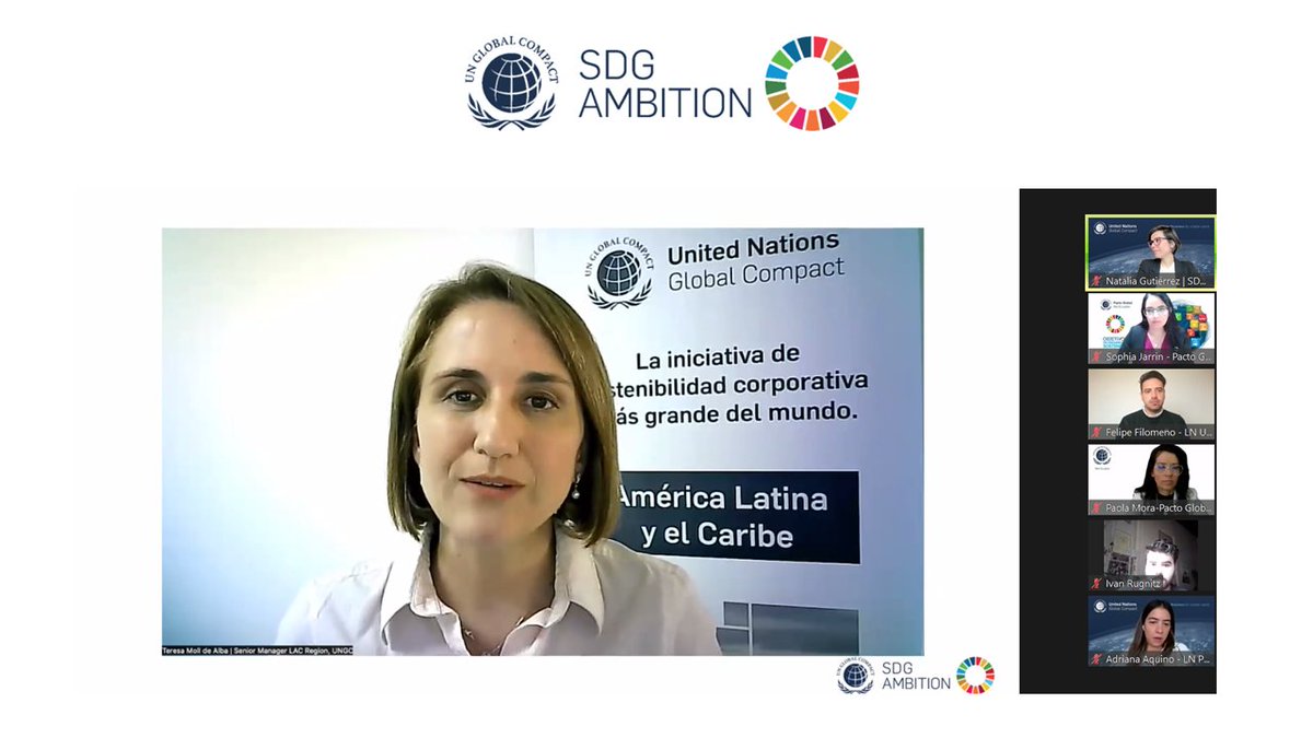 PactoGlobalEcua's tweet image. Junto a @pactocolombia, @pactoglobalpy, @PactoGlobalPERU y @PactoglobalUY realizamos la sesión de cierre del programa #SDGAmbition, el cual apoya a las empresas participantes de Pacto Global para establecer objetivos corporativos ambiciosos y acelerar la integración de los #ODS…