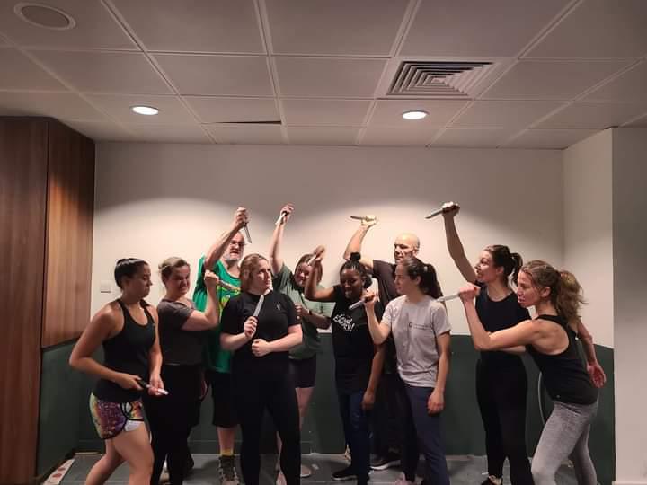 Spent a day punching, kicking and playing with knives. Feel like a ninja 🥷  now...great to be  learning new skills with this ovely bunch