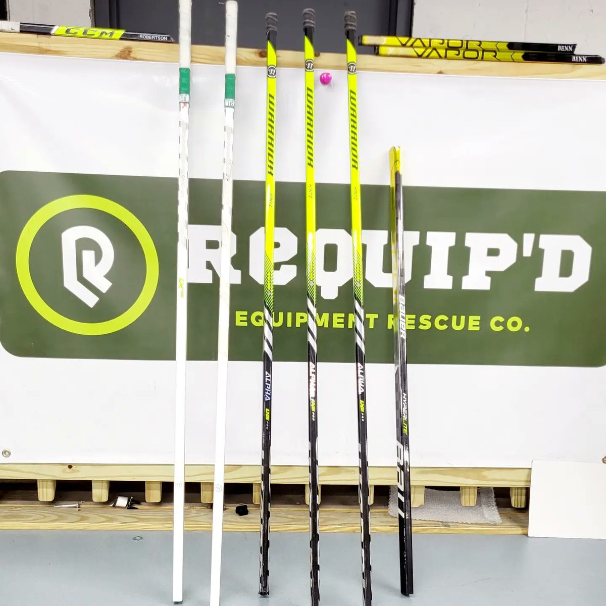 Thank you to r friends @ the Dallas Stars 3 their tremendous support.  These great player used sticks r from <a href="/jpav8/">Joe Pavelski</a> , <a href="/jasonrob19/">jason irby</a> , <a href="/jamiebenn14/">Jamie Benn</a>, @hhinee. 4 of r special needs adults will work on these sticks 2 convert them to BBQ SETS and Bottle Openers. requipd.com
