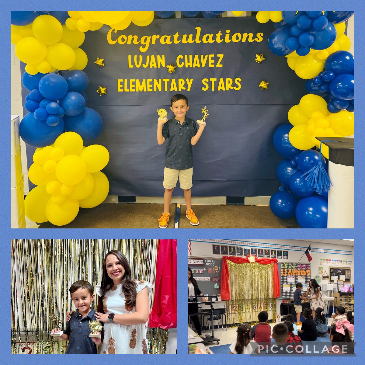 We are so proud of all you have accomplished but more importantly we are proud of your heart!! Keep letting your light shine my little star! 💙⭐️💙 Thank you @ggarza_LCES & @LChavez_ES!! We couldn’t have asked for a better teacher & school!! #TeamSISD #BetterTogether