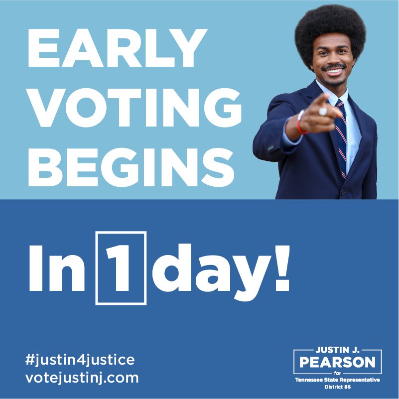 'Something is happening in Memphis...'--Dr. Martin Luther King Jr. District 86, tomorrow let's show the world what democracy, justice and People Power look like! Vote early May 26-June 10! #Justin4Justice