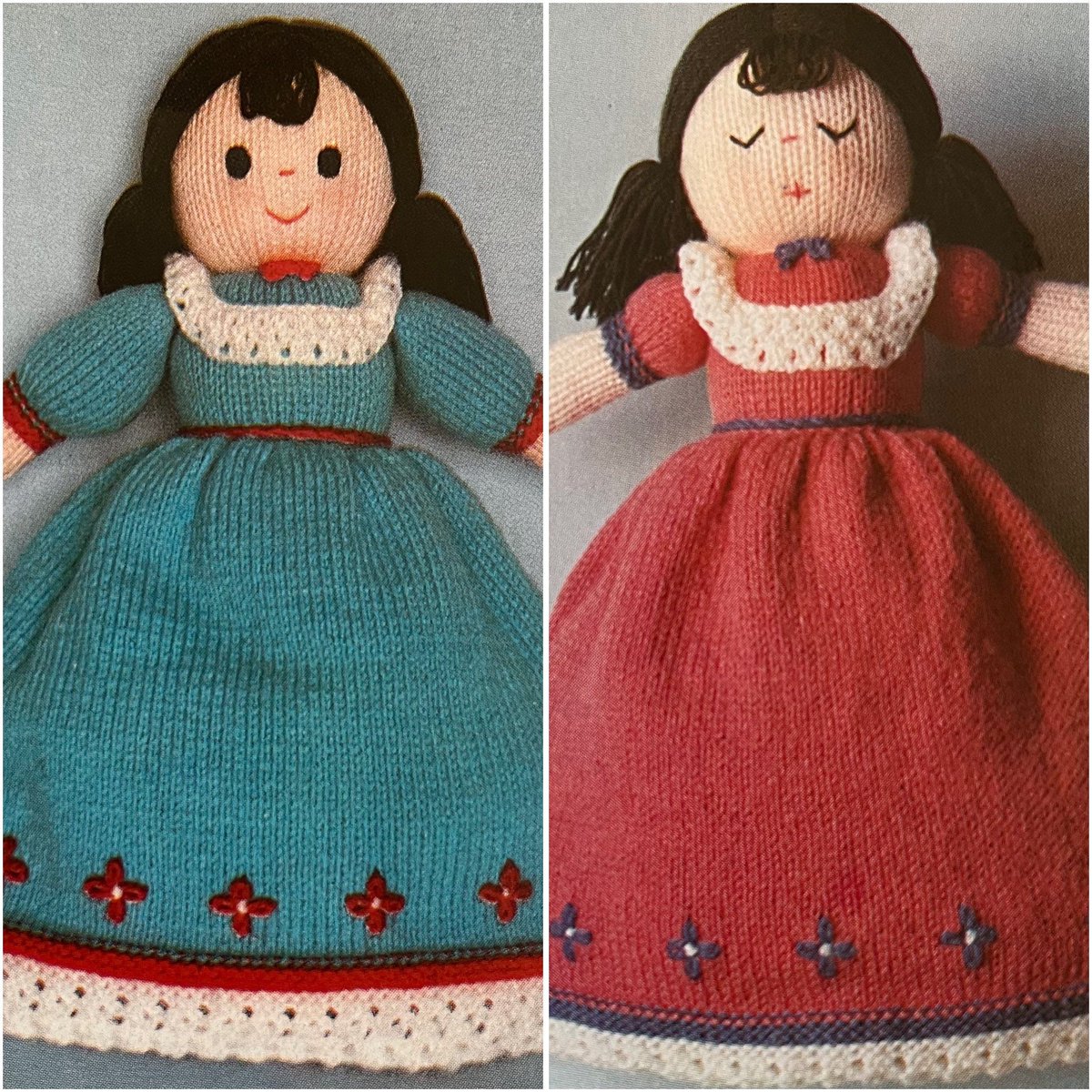 Topsy Turvy Dolly Knitted Reversible Knitted Doll Pattern etsy.me/3MXJwXU #embroidery #dolly #knitteddoll #knitting #knittingpattern #dolls #reversable #knittedtoy #yarntoy #MHHSBD