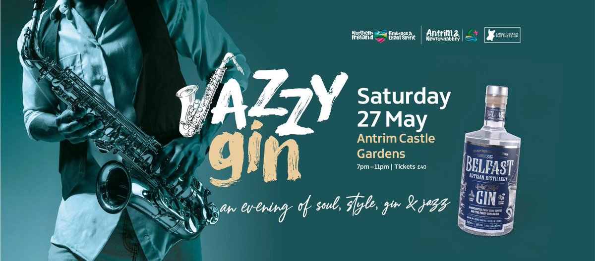 Have you booked your ticket for Jazzy Gin at Antrim Castle Gardens this Saturday evening? 

Headline jazz musicians - 
🎺 <a href="/LinleyHa/">Dr. Linley Hamilton MBE</a> &amp; 
🎸 Ronnie Greer  

Gin cocktails &amp; more 

It gives for good weather too 😊 

Don’t miss out!
JazzyGin.com

#BelfastHour #MeetAtMallusk