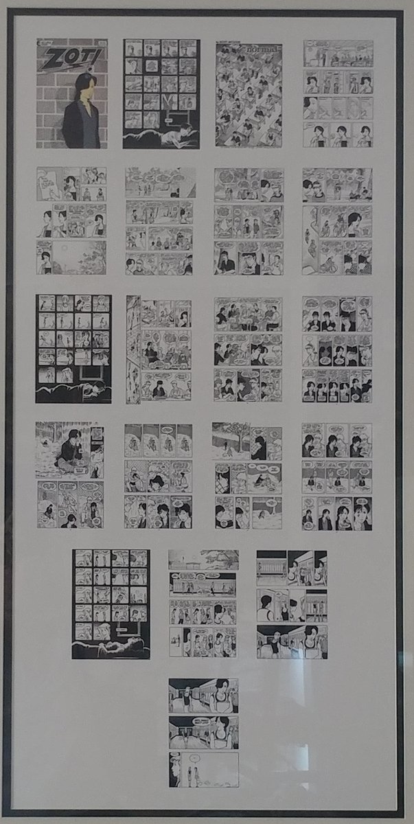 jeneralist1's tweet photo. I was fortunate enough, 3 decades ago, to buy a page of the original drawing for #Zot issue 33. 
@scottmccloud stood against #homophobia and other prejudices in a moving issue. Yesterday I got it back from the frame shop.

Happy #Pride, y'all. https://t.co/R3MIg0QupZ