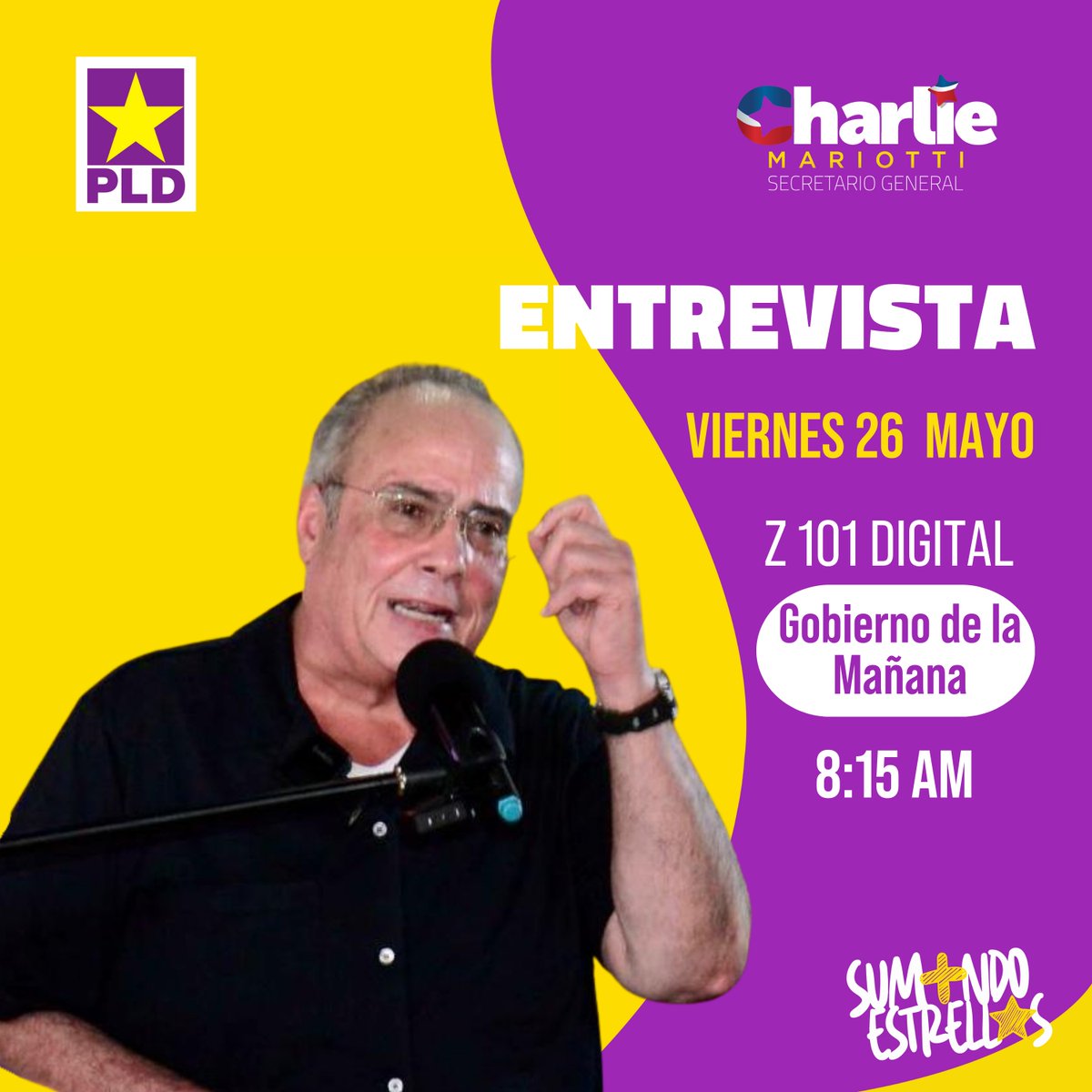 charliemariotti's tweet photo. Mañana‼️ Estaré en la @z101digital  a partir de las 8:15AM, tratando temas de suma importancia y de interés nacional. ¡No se lo pierdan! ⚡ https://t.co/ZH9mZraVrP