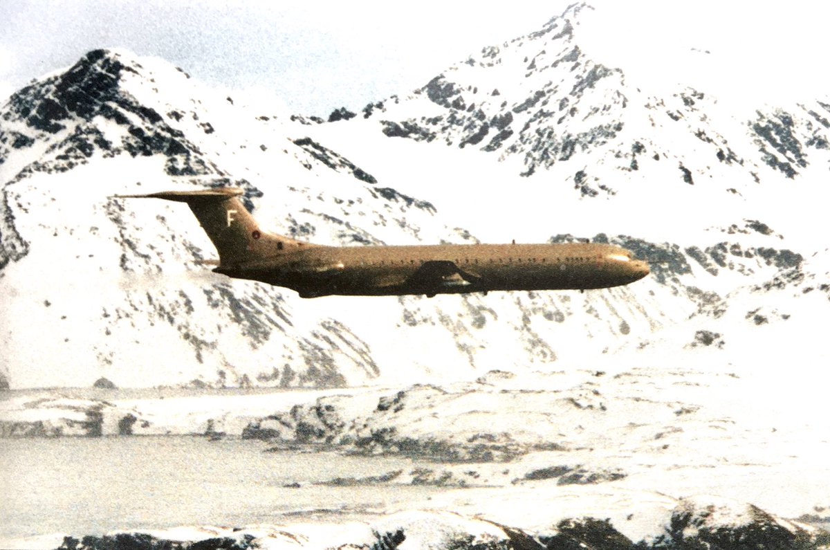 This VC10 low over South Georgia really is a spectacular sight to behold. Sorry to say I can no longer remember its provenance, but too good not to share …