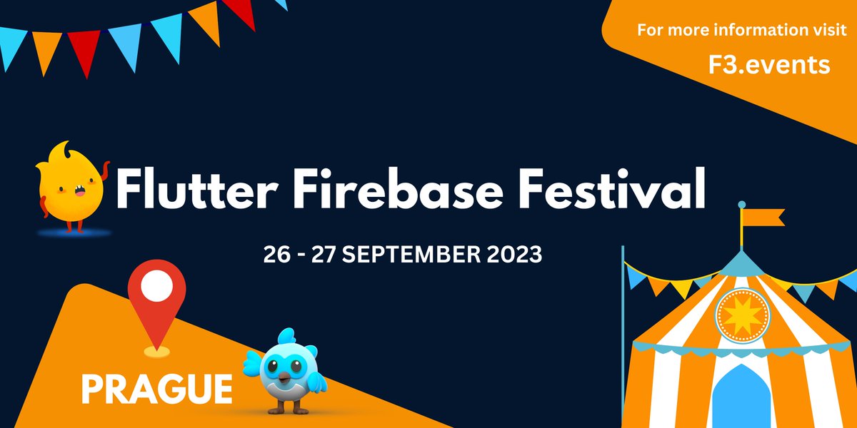 💙🔥 Flutter and Firebase communities unite!

Join us September 26-27 for the ultimate Flutter Firebase Festival in Prague, where you'll learn the latest techniques and trends in app development with Flutter and Firebase.

Register ➡ goo.gle/3IC1psz