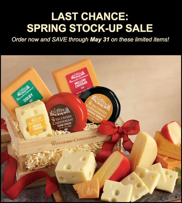WiscCheeseman's tweet image. ❗ Hurry: Our Spring Stock Up Sale ends May 31st! Shop our can&apos;t-miss deals here: buff.ly/3WttJDt