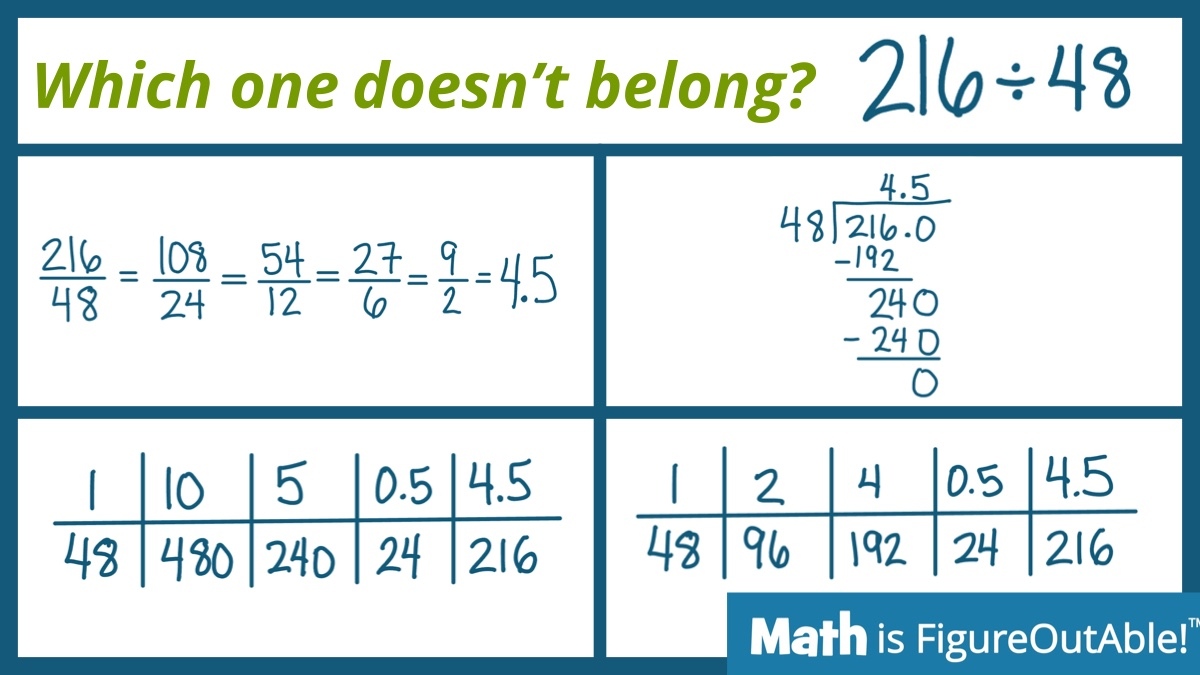 Which One Doesn't Belong?

What's the difference between a strategy and an algorithm?

Find a reason that each of them don't belong!

 #MTBoS #ITeachMath #MathIsFigureOutAble #Elemmathchat #MSmathchat #HSmathchat #MathStratChat