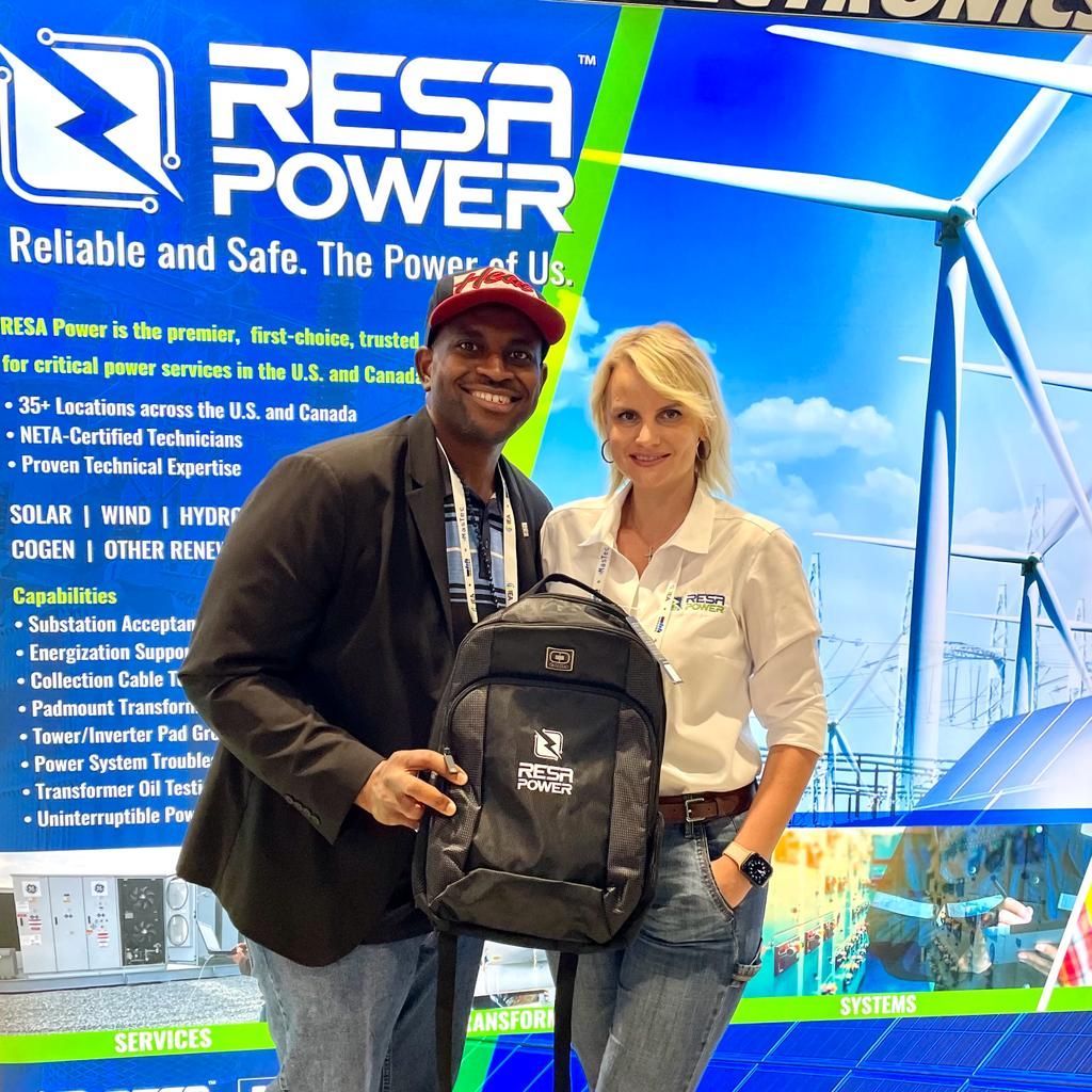 ResaPower's tweet image. RESA Power is excited to be spending a third day at the #CleanPower2023 conference and tradeshow! Thank you to everyone who has made this event such a success! Congratulations to our winners who won our signature backpacks! resapower.com