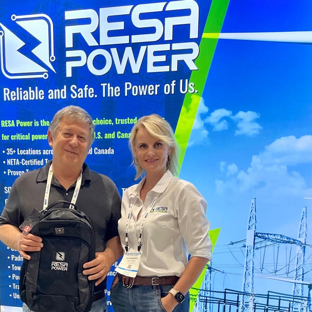 ResaPower's tweet image. RESA Power is excited to be spending a third day at the #CleanPower2023 conference and tradeshow! Thank you to everyone who has made this event such a success! Congratulations to our winners who won our signature backpacks! resapower.com