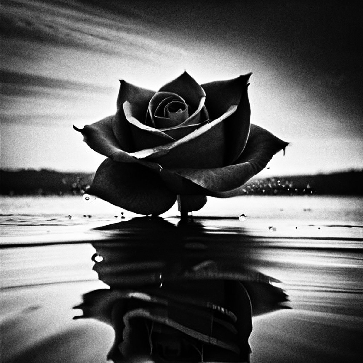 Mono Rose Reflections #bnw #bnwphotography #blackandwhite #blackandwhitephotography #monochrome #rose