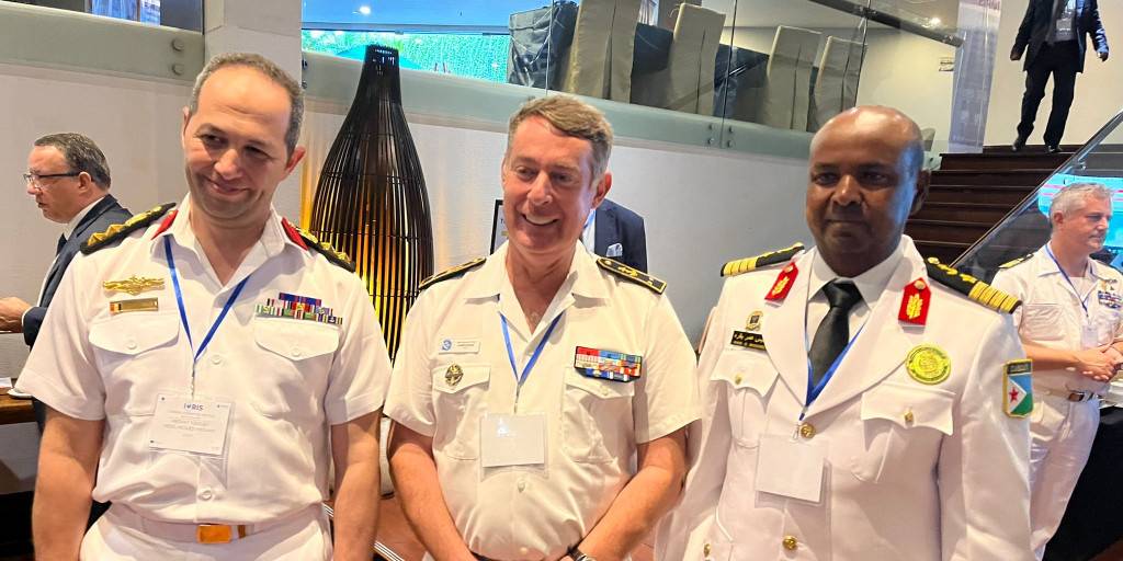 From 23 to 25 May, 🇪🇺#EUNAVFOR DCOM 🇫🇷RADM Hilaire Ducellier participated in the #IORIS Steering Committee, held in 🇮🇩Bali & hosted by @CrimarioII, presenting ATALANTA’s objectives in developing the #MaritimeSecurity Architecture in #NWIO & #RedSea @eu_eeas #morethanships