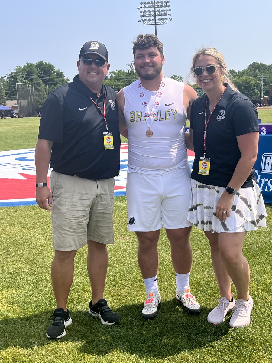 BRODY MORGAN IS ALL-STATE ! Finds the podium with a 7th place finish in the TSSAA AAA Track &amp; Field State Championships! Proud of this senior BEAR ! #AllState #Podium #BearThrows #BearTracker #ChampionshipWhites 🐻🟡⁦<a href="/BradleyCentral/">Bradley Central H.S.</a>⁩