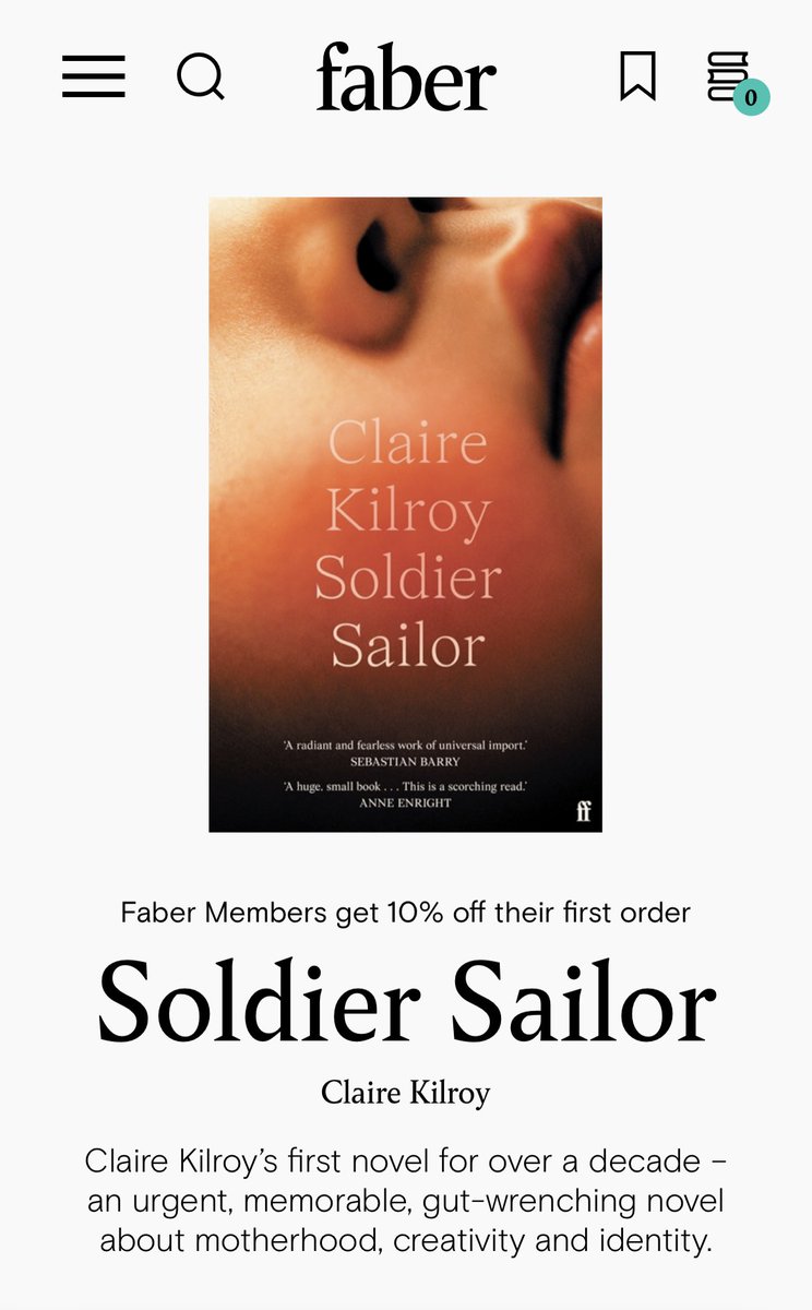 CHRIST this book is good - but far from an easy read. A no holds barred, visceral depiction of all-consuming, early motherhood. Wow. #soldiersailor #clairekilroy