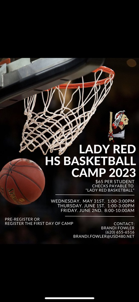 LadyRedBasketb3's tweet photo. Check out the camp info on the flyers for this summer!!! Summer work = Success in season! #LadyRed❤️🏀 #Humble #Hungry #GISE https://t.co/X0jo00Hr41