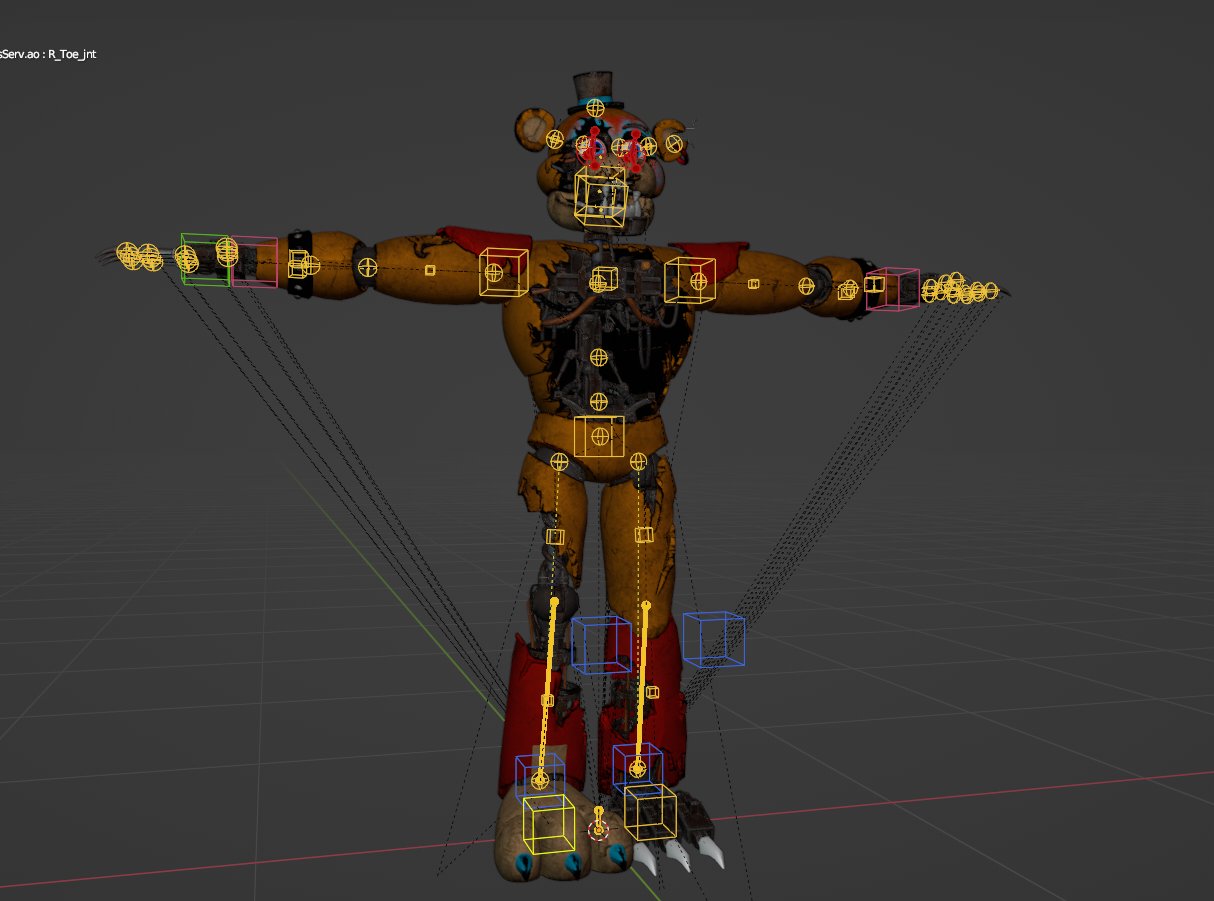 Ruin Freddy/prototype + animations - Download Free 3D model by