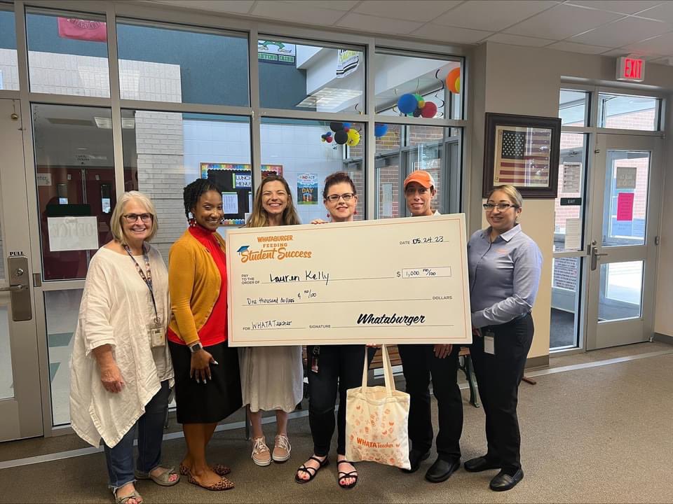 Crowley ISD (@crowleyisd) on Twitter photo 🏆 Congratulations to Oakmont Elementary STEM Plus teacher Lauren Kelly on being named a <a href="/Whataburger/">Whataburger®</a> WHATATeacher on Wednesday. Kelly, who was nominated for the award by her fellow teachers and Oakmont principal Bianca Green, received a $1,000 for her classroom. 🏆 Congratulations to Oakmont Elementary STEM Plus teacher Lauren Kelly on being named a <a href="/Whataburger/">Whataburger®</a> WHATATeacher on Wednesday. Kelly, who was nominated for the award by her fellow teachers and Oakmont principal Bianca Green, received a $1,000 for her classroom.