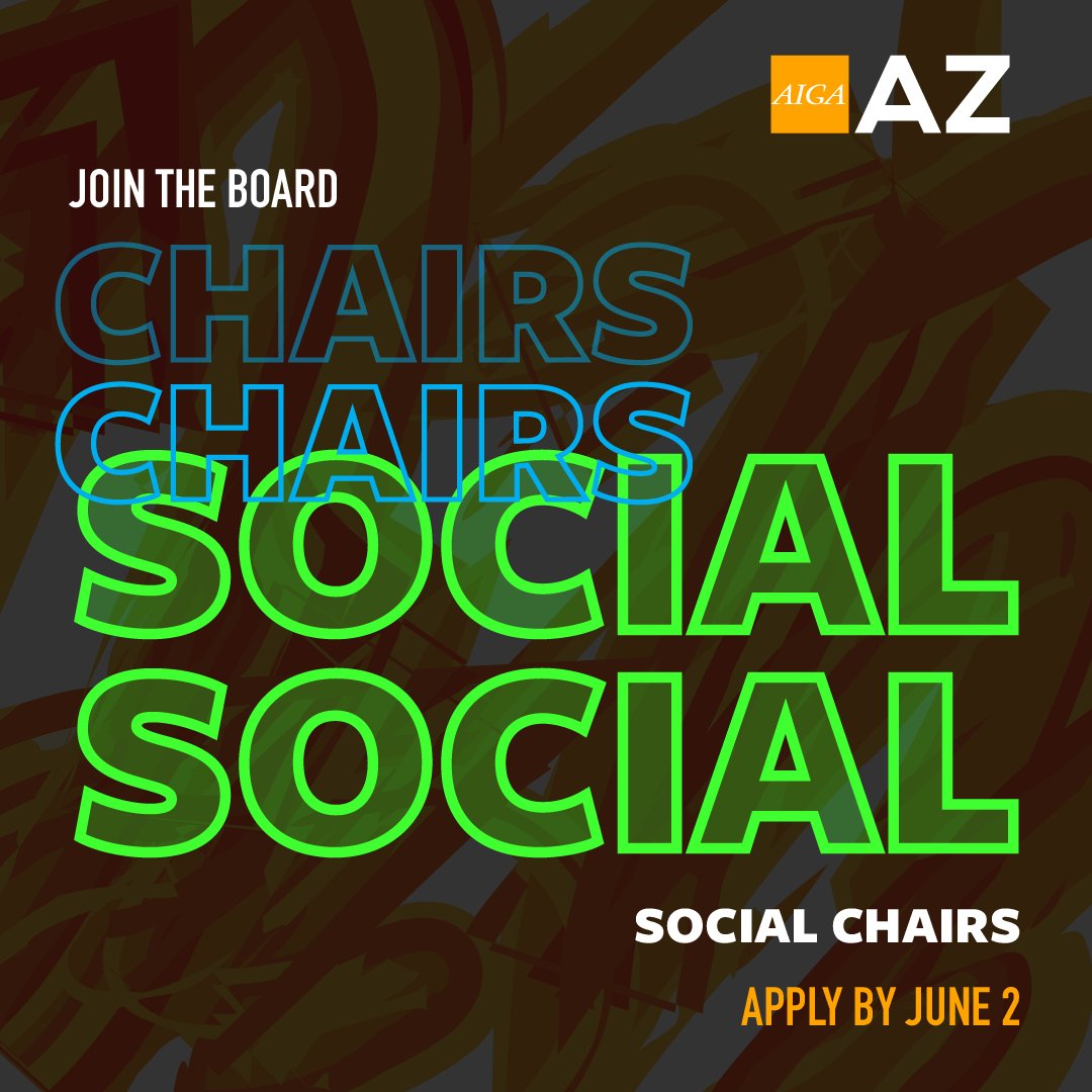 JOIN THE BOARD! If social media is your bread &amp; butter, hit us up and apply for one of the Social Media Chair positions we have open. Apply by June 2. loom.ly/TIIK9KY

#aiga #aigaaz #creative #jointheboard
