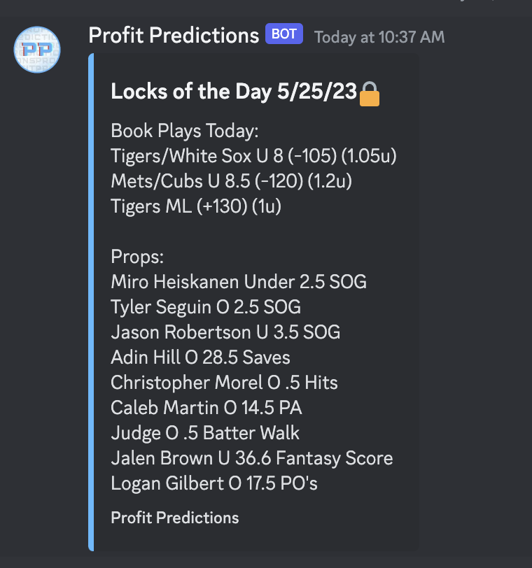 Profit Predictions tweet media