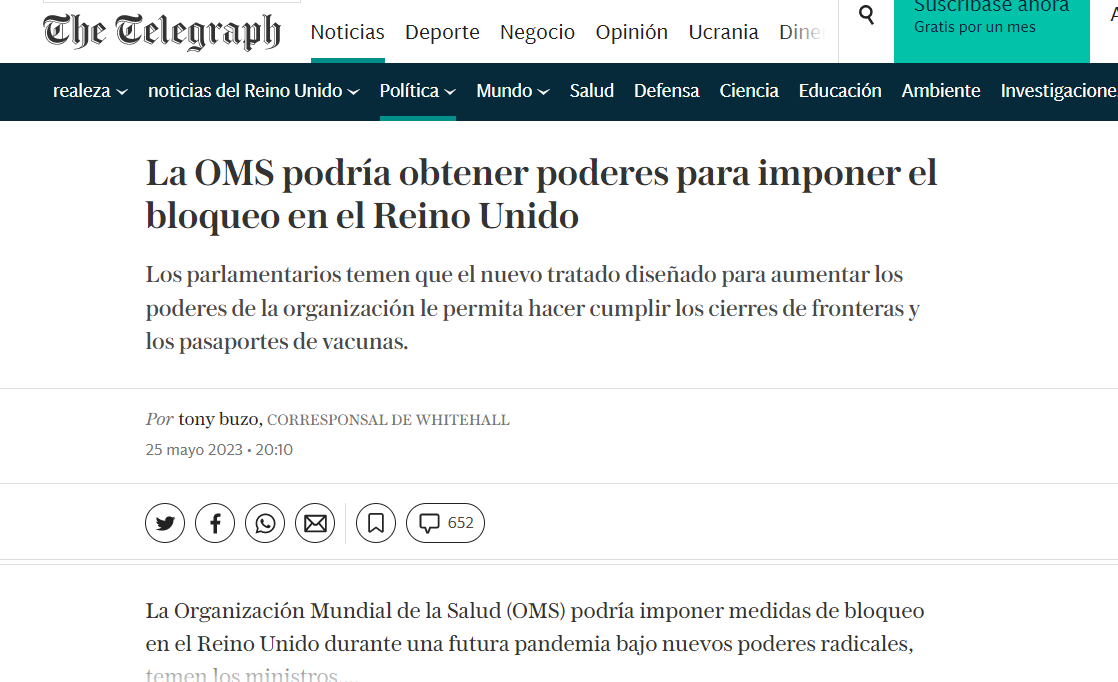 AbogadoDiabIo's tweet photo. En la próxima pandemia los confinamientos ya no los decretará el Gobierno sino una entidad globalista y supranacional como la OMS. ¿Mola ceder la soberanía, eh? Globalismo pasito a pasito. https://t.co/64Yvoh6nc8