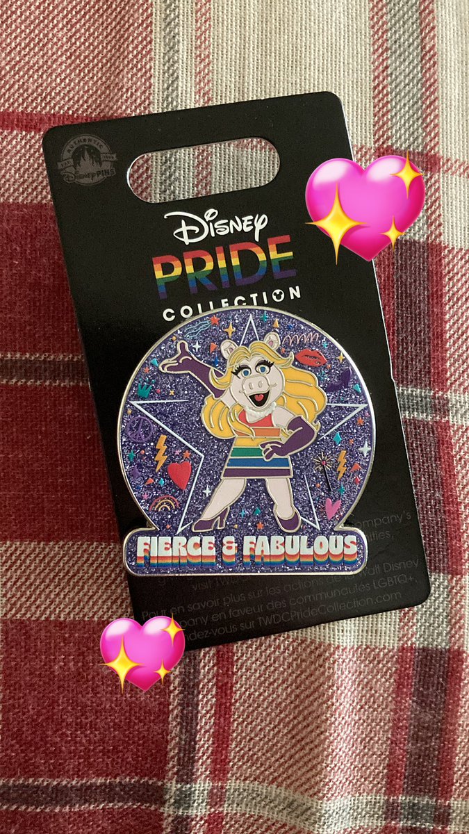 MY SWEET LESBIAN FRIENDS GOT ME THE MISS PIGGY PRIDE PIN FROM DISNEY