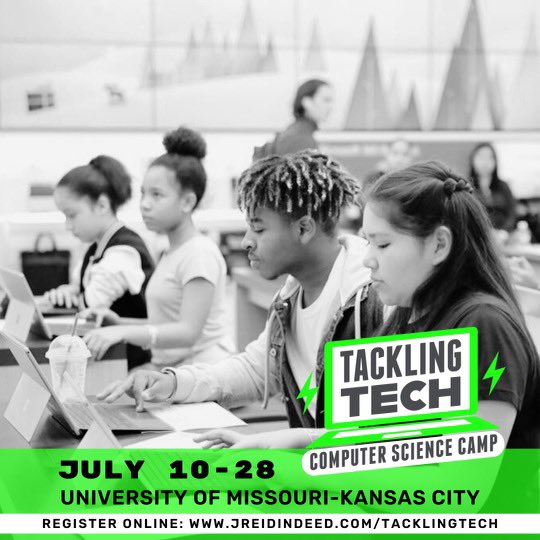 📣Announcement 📣 This July, JReid InDeed is partnering with @umkcinkansascity to host a three-week high school camp. During the Tackling Tech Computer Science Camp program. Sign up today at jreidindeed.com/tacklingtech 💻