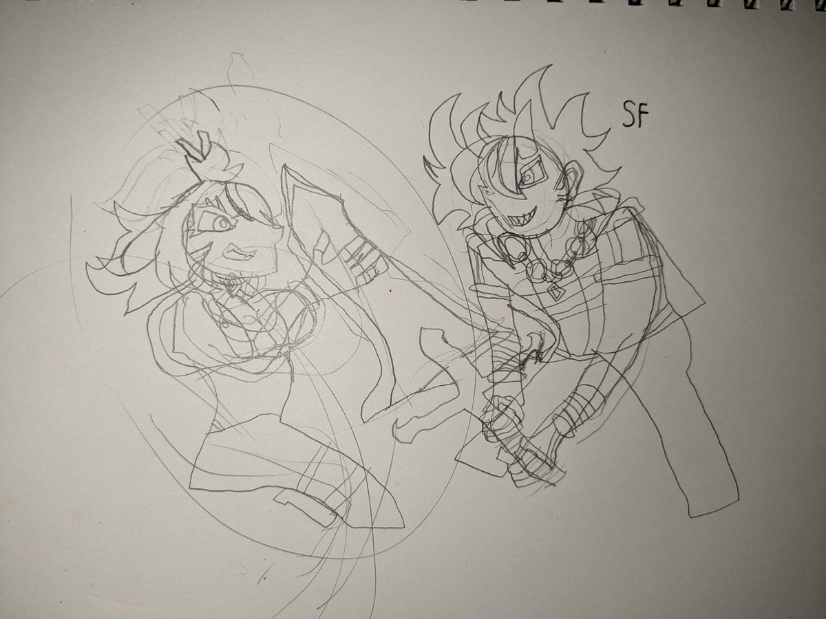 soulfirerwby's tweet photo. Here's @rageman709 OC's training together or fighting witch ever works better sketch line art black and white and finish #rageOCs https://t.co/j7VnUw8evK