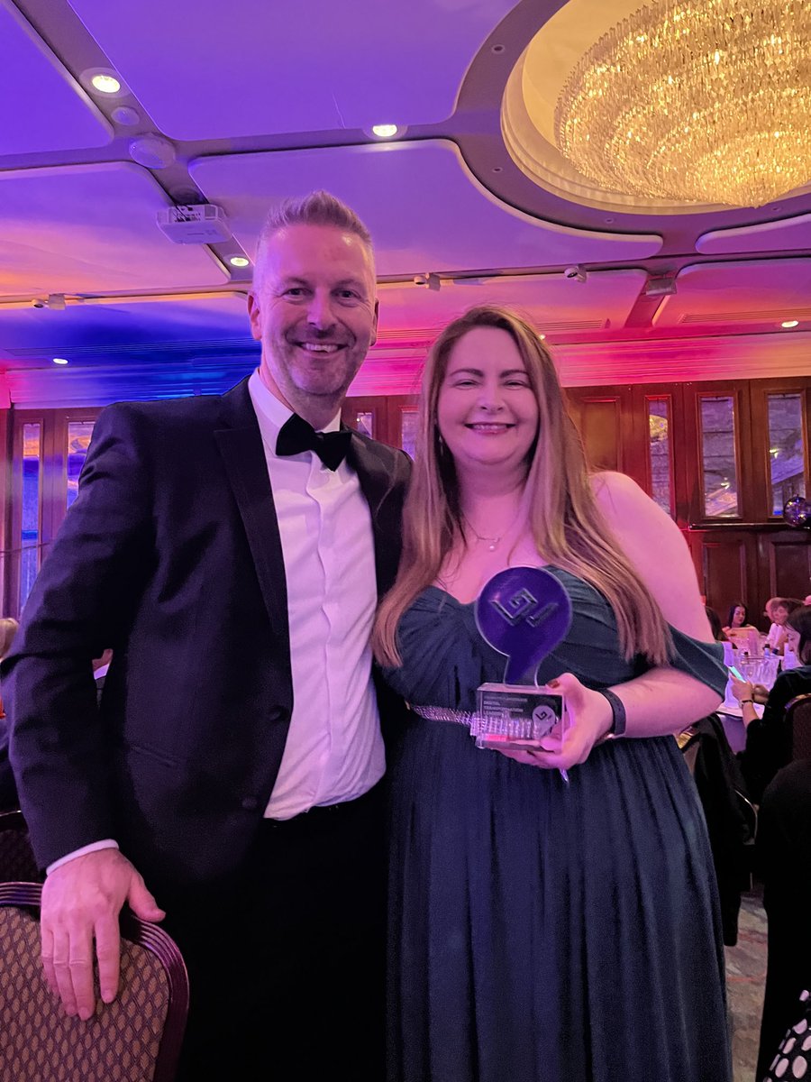 colette_kidd's tweet photo. And our very own ⁦@charlie_mcdon⁩ WON!!! #WIBAwards23 DIGITAL TRANSFORMATION LEADER ⁦@KainosSoftware⁩ 🍾🎊🍾🎉 https://t.co/If64UYjrxo